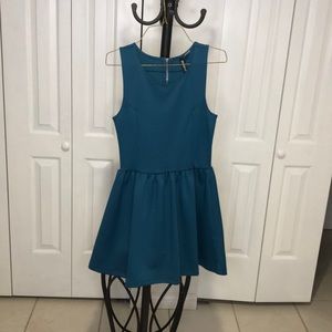 Size XS Solid Blue/Teal Dress